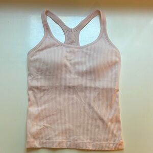 Lululemon Athletica Light Pink Ribbed Tank Top